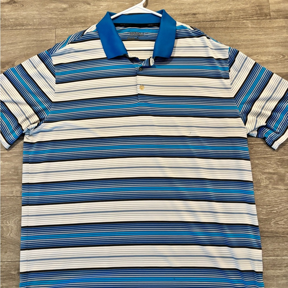 Blue Striped Men's Polo Shirt